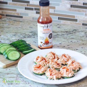 Carolina Kick BBQ Sauce Chicken and Cucumber Salad