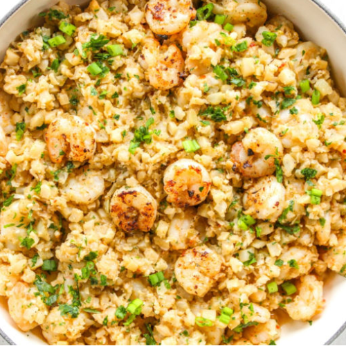 cajun shrimp and cauliflower rice