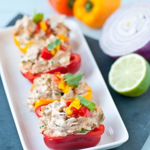 chicken salad stuffed peppers