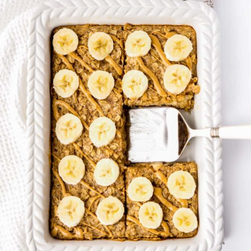 peanut butter and banana baked oatmeal