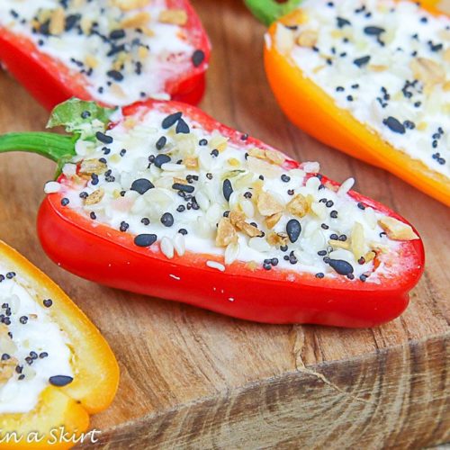 Cream Cheese Stuffed Bagel Peppers